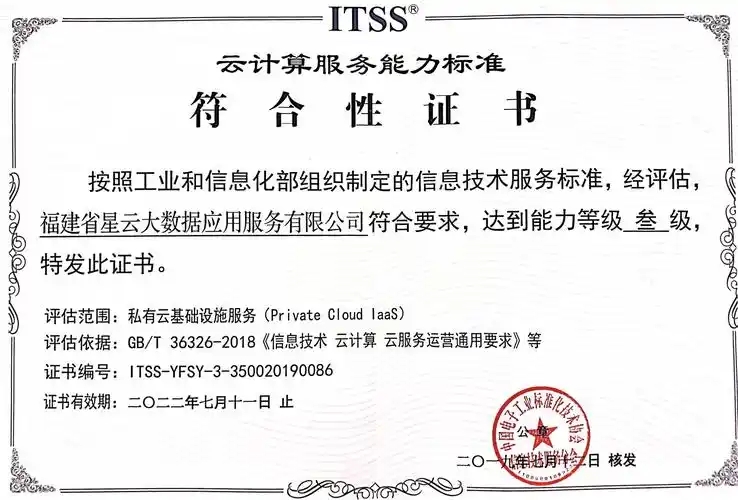 ITSS云服務能力等級認證咨詢